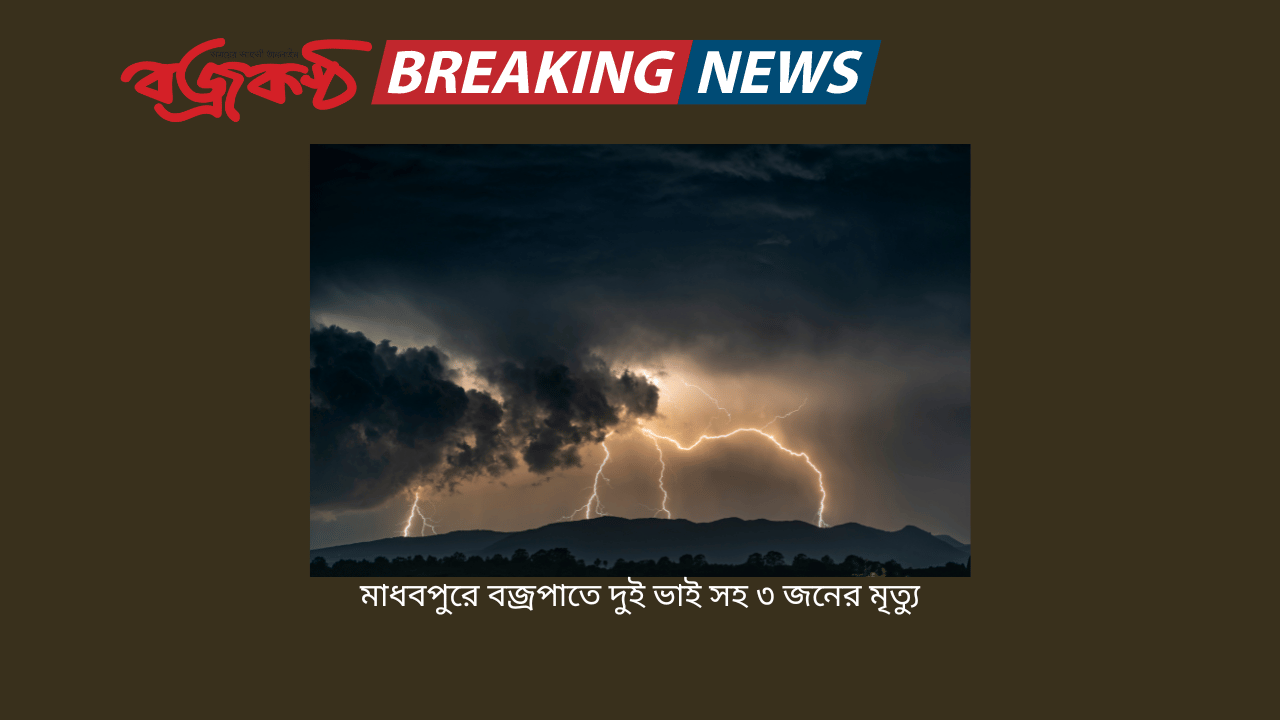 মাধবপুরে বজ্রপাতে দুই ভাই সহ ৩ জনের মৃত্যু