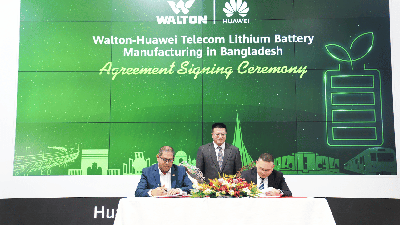 Huawei, Walton Sign Contract for Lithium Battery Production