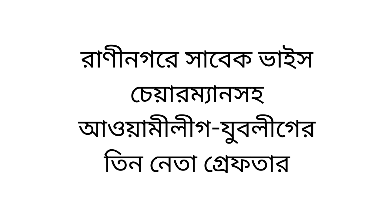 রাণীনগরে সাবেক ভাইস চেয়ারম্যানসহ আওয়ামীলীগ-যুবলীগের তিন নেতা গ্রেফতার