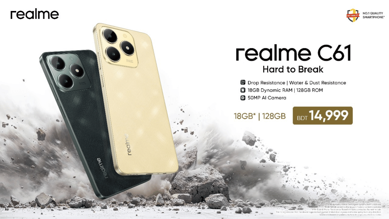 realme C61 launches with ‘Hard to Break’ durability